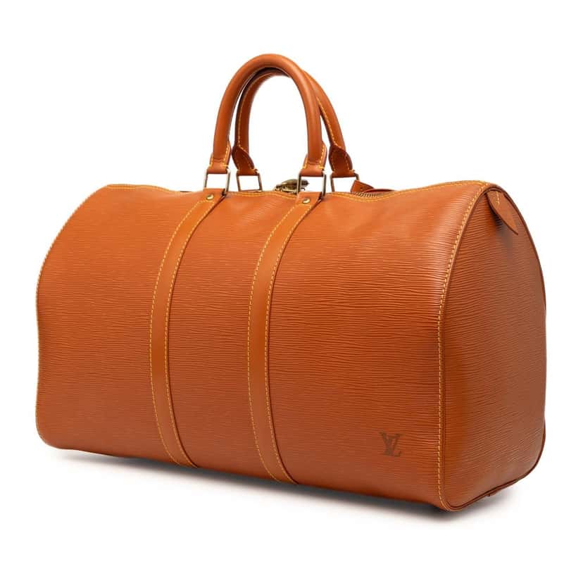 Louis Vuitton Epi Keepall 45 Brown Leather Very good condition - Back View