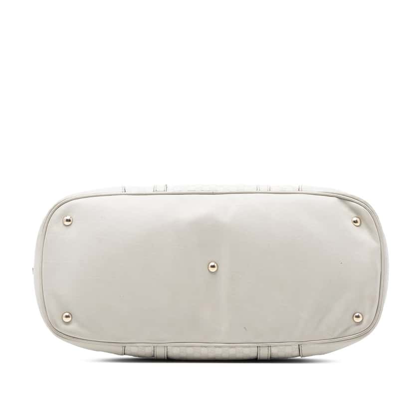 Gucci Large Microguccissima Nice Dome Top Handle Bag White Leather Very good condition - Inside View