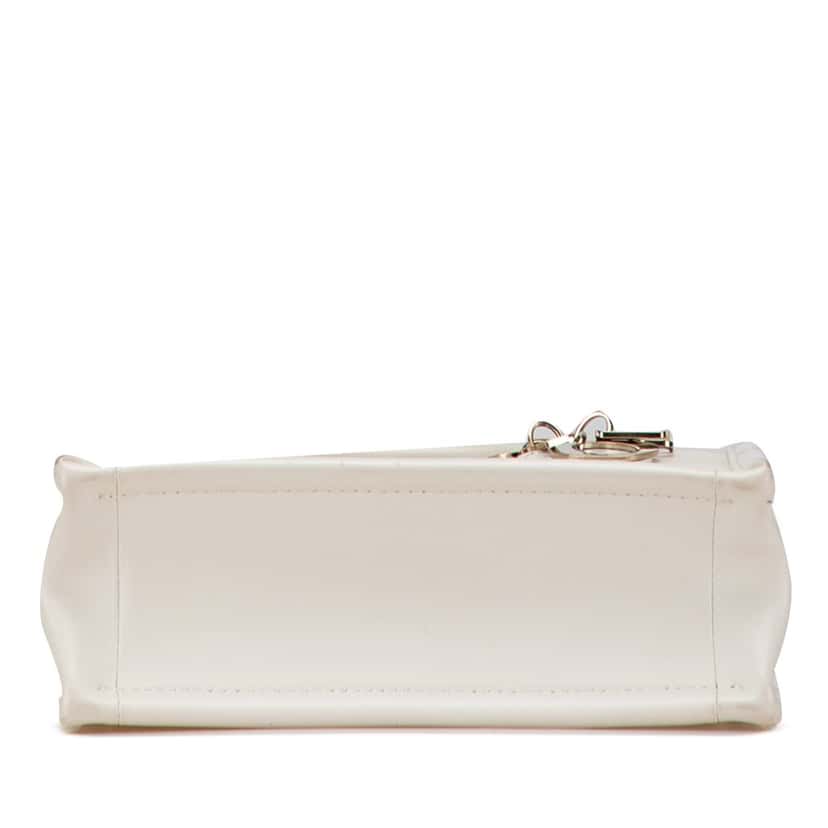 Dior Mini Calfskin Macrocannage Book Tote White Leather Very good condition - Inside View