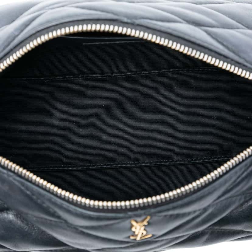 Saint Laurent Small Quilted Lambskin Sade Tube Bag Black Leather Very good condition - Model View
