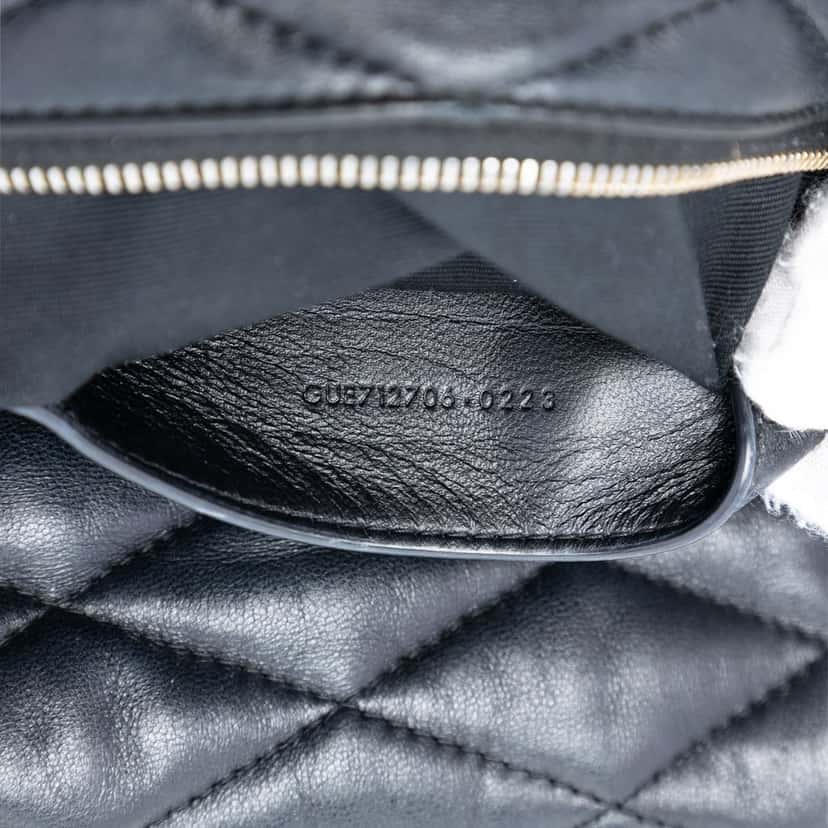 Saint Laurent Small Quilted Lambskin Sade Tube Bag Black Leather Very good condition - Box View