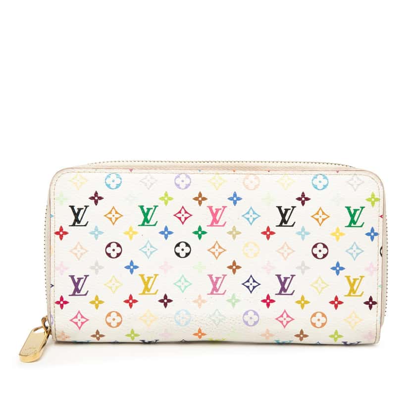 Louis Vuitton Monogram Multicolore Zippy Long Wallet White Very good condition - Front View