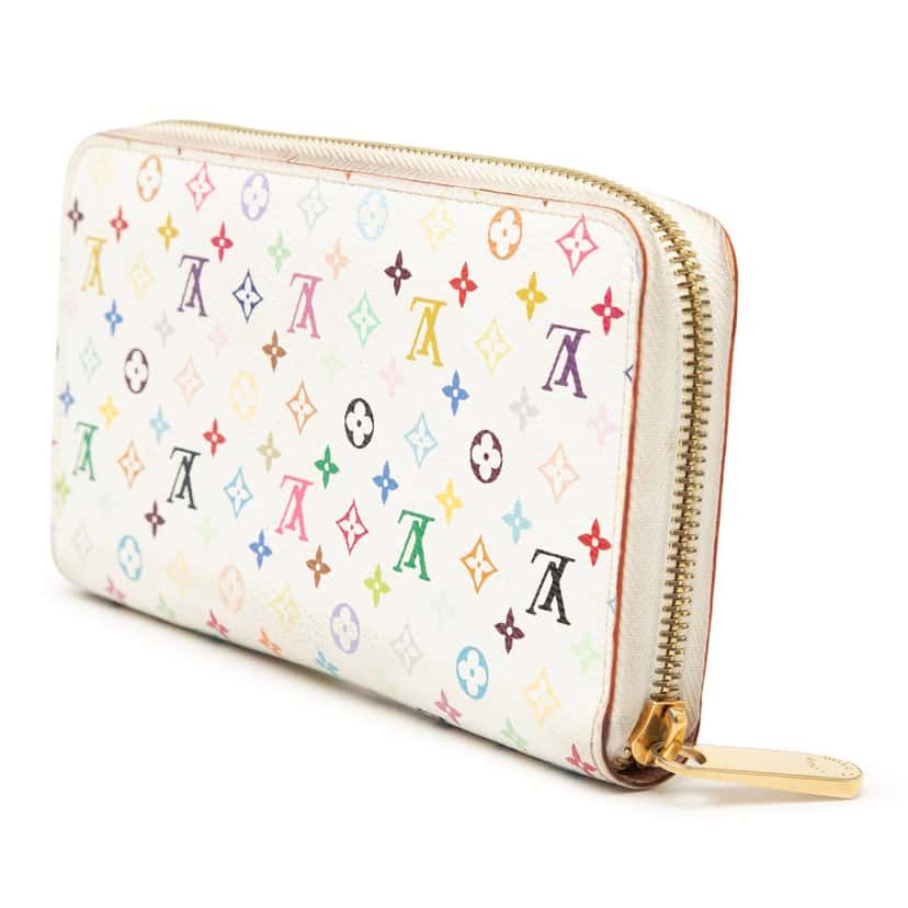 Louis Vuitton Monogram Multicolore Zippy Long Wallet White Very good condition - Back View