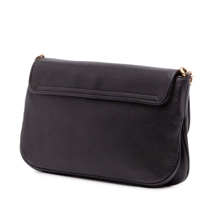 Gucci Medium Leather 1973 Chain Shoulder Bag Black Leather Very good condition - Back View