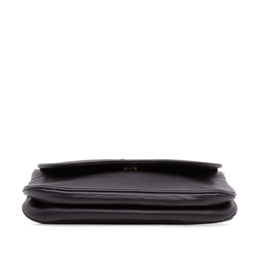 Gucci Medium Leather 1973 Chain Shoulder Bag Black Leather Very good condition - Inside View