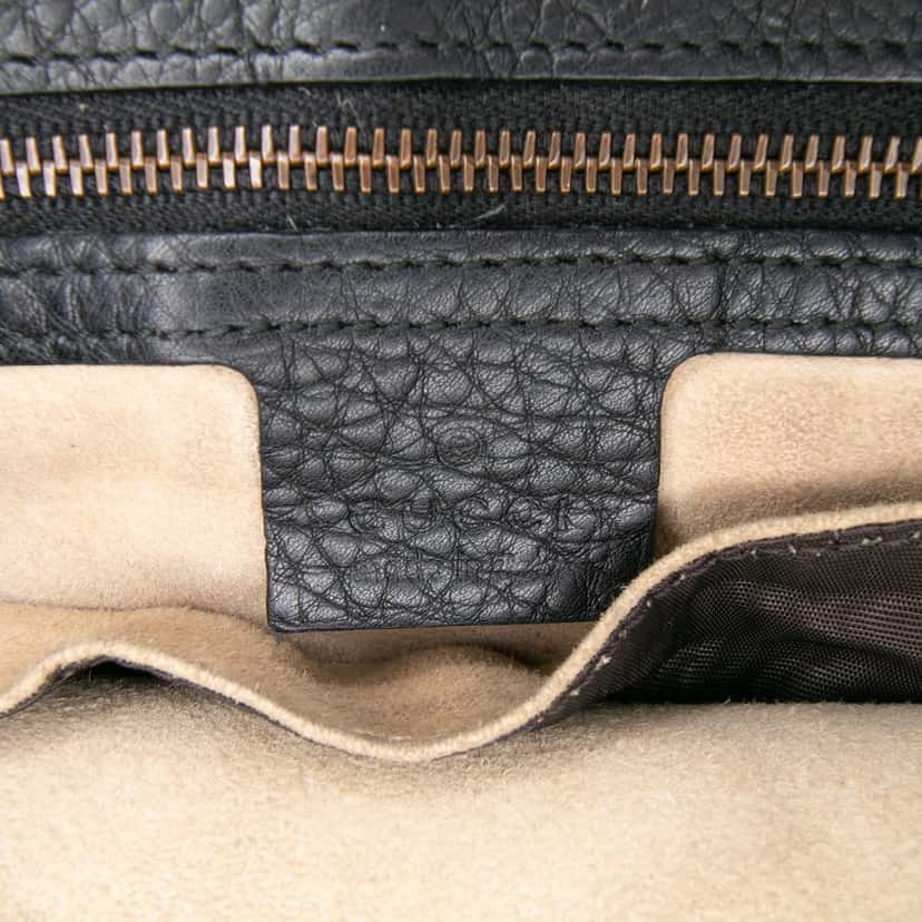 Gucci Medium Leather 1973 Chain Shoulder Bag Black Leather Very good condition - Box View