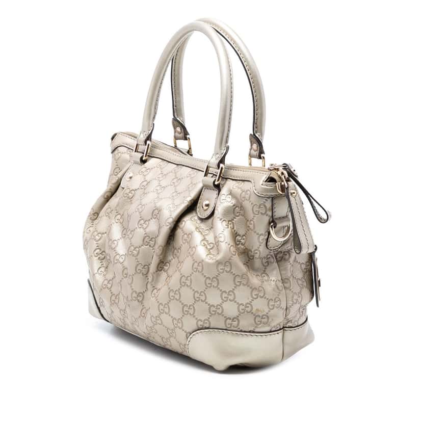 Gucci Guccissima Sukey Satchel Gold Leather Very good condition - Back View