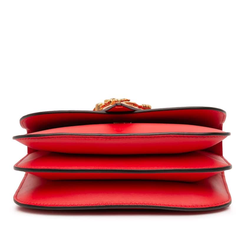 Versace Small Leather Virtus Top Handle Flap Red Leather Very good condition - Inside View