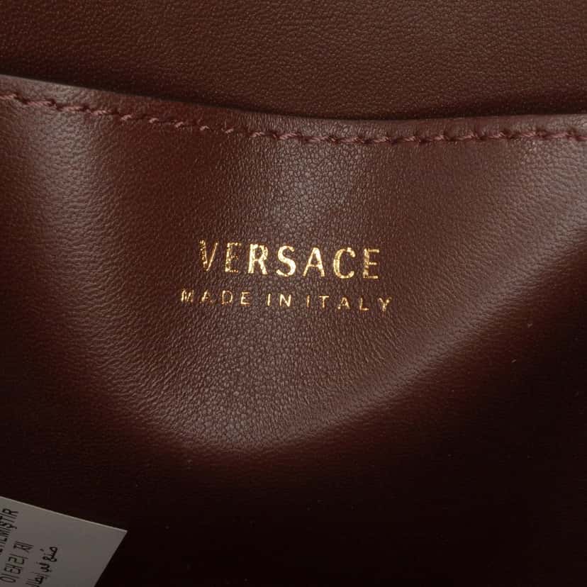 Versace Small Leather Virtus Top Handle Flap Red Leather Very good condition - Box View
