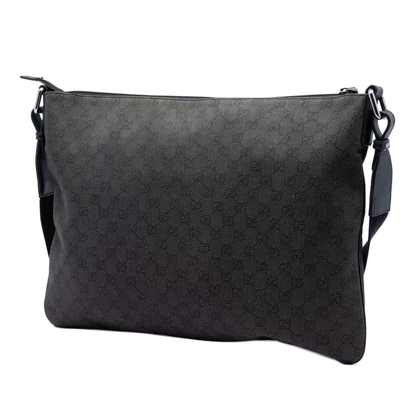 Gucci GG Denim Crossbody Black Very good condition - Back View