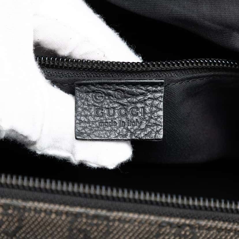 Gucci GG Denim Crossbody Black Very good condition - Box View