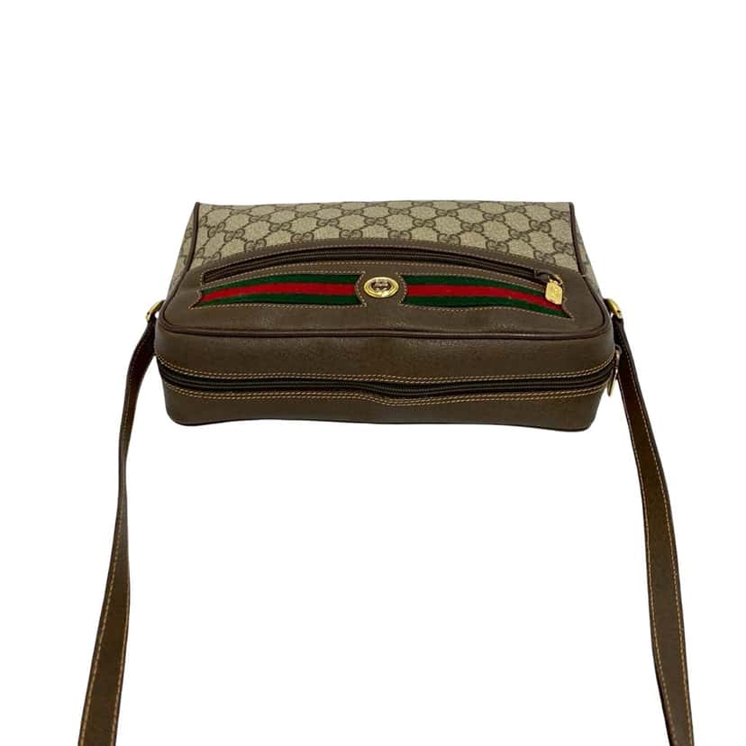 Gucci GG Supreme Web Crossbody Beige Very good condition - Box View