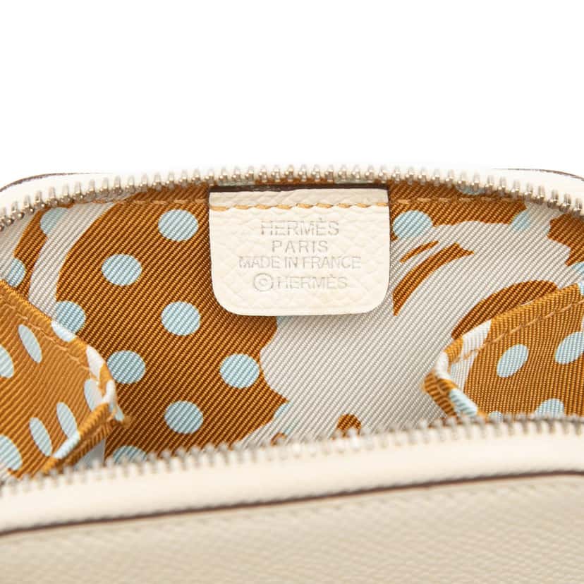 Hermès Epsom Silk'In Compact Wallet White Leather Very good condition - Box View