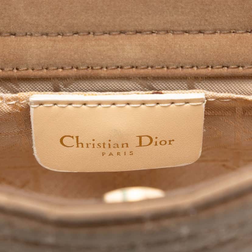 Dior Suede Cannage Lady Dior Crossbody Brown Leather Very good condition - Box View
