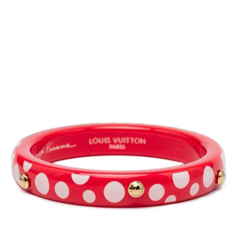 Louis Vuitton Yayoi Kusama Dot Infinity Bangle PM Red Plastic Very good condition - Front View