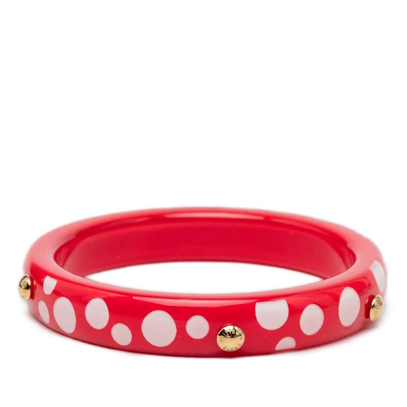 Louis Vuitton Yayoi Kusama Dot Infinity Bangle PM Red Plastic Very good condition - Back View