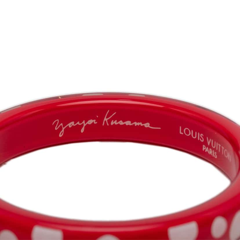 Louis Vuitton Yayoi Kusama Dot Infinity Bangle PM Red Plastic Very good condition - Box View