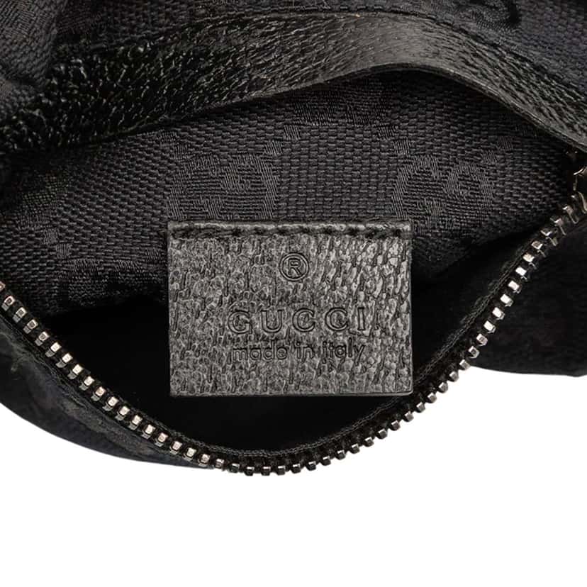 Gucci GG Canvas Double Pocket Belt Bag Black Very good condition - Box View