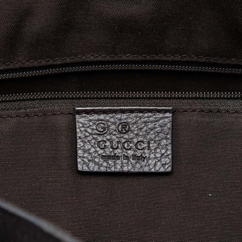 Gucci GG Nylon Abbey D Ring Tote Brown Very good condition - Box View