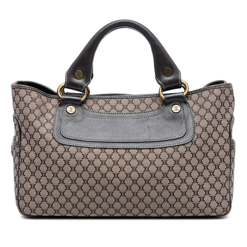 Celine Macadam Canvas Boogie Handbag Beige Very good condition - Front View