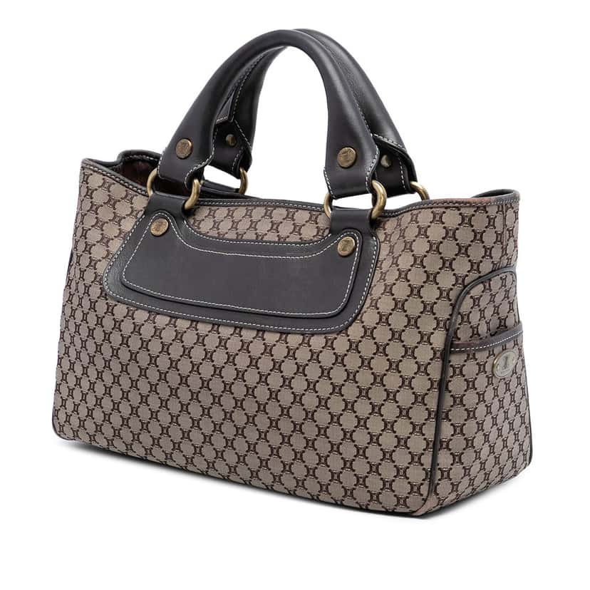 Celine Macadam Canvas Boogie Handbag Beige Very good condition - Back View