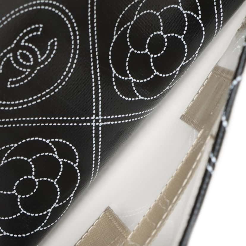 Chanel Coated Canvas Camellia Logo Camera Bag Black Very good condition - Box View