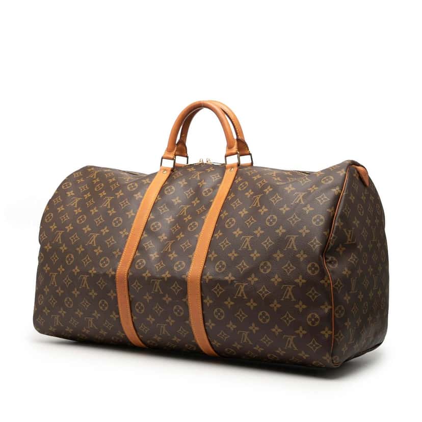 Louis Vuitton Monogram Keepall 60 Brown Good condition - Back View