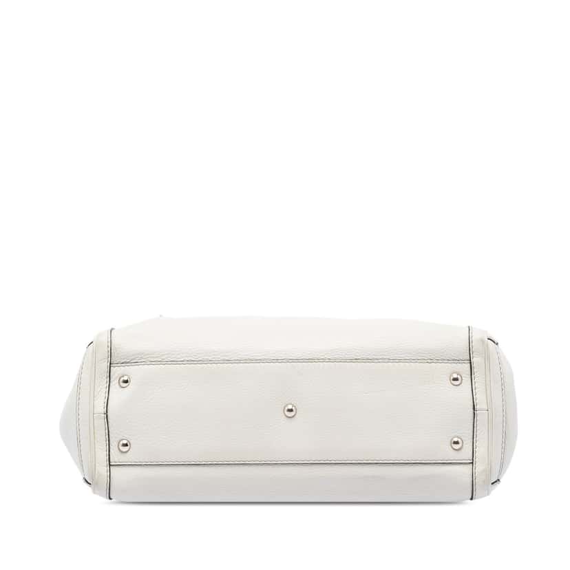 Gucci Medium Leather Bella Tote White Leather Very good condition - Inside View