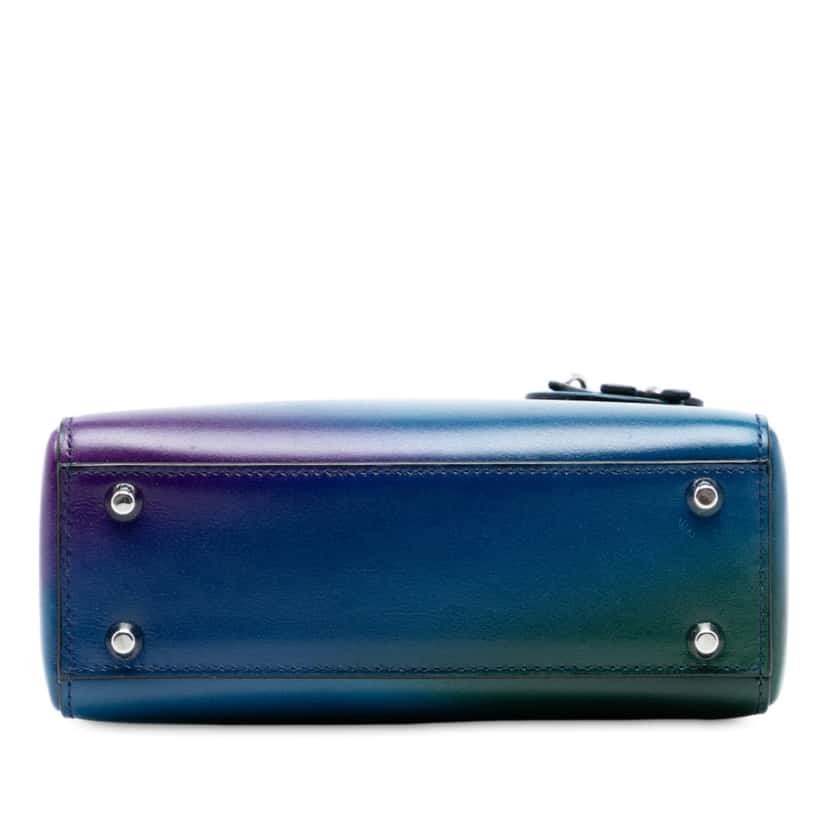 Dior Mini Ombre Calfskin Lady Dior Blue Leather Very good condition - Inside View