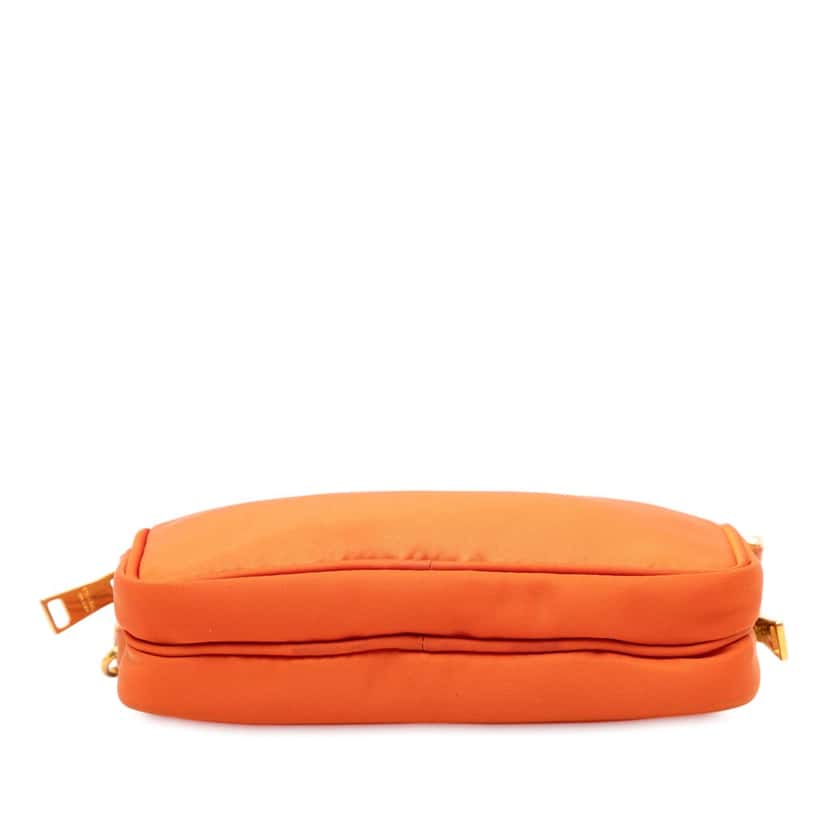 Prada Mini Tessuto Double Zip Camera Bag Orange Very good condition - Inside View