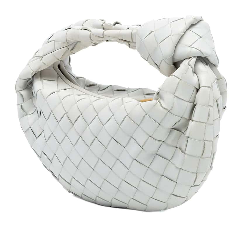 Bottega Veneta Mini Nappa Intrecciato Jodie White Leather Very good condition - Back View