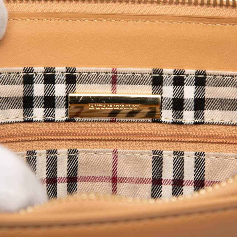 Burberry Leather Tote Brown Leather Very good condition - Box View