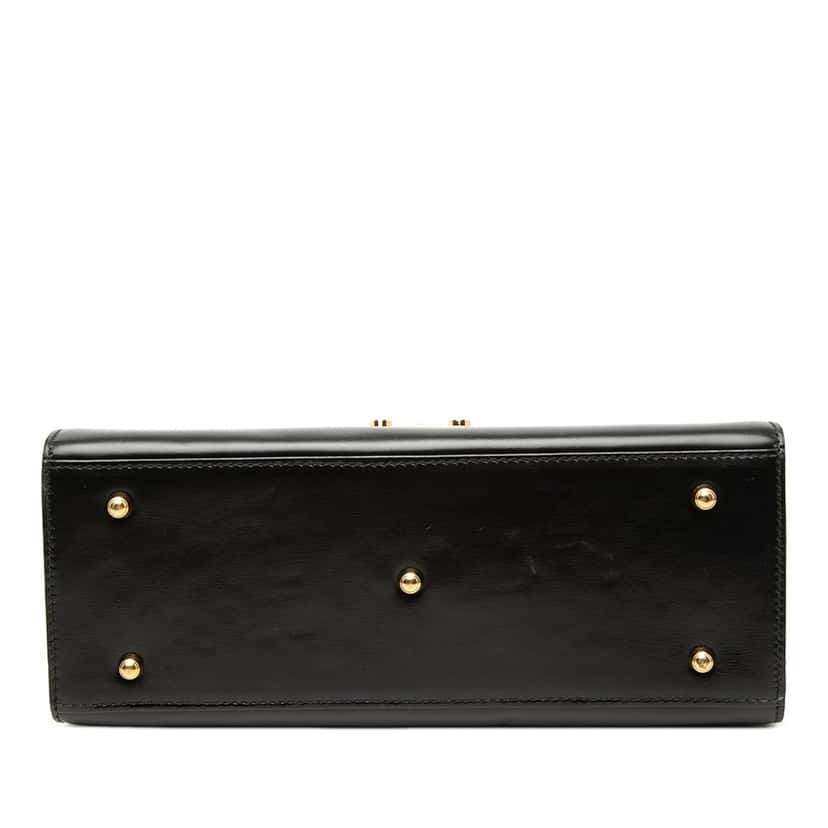 Gucci Smooth Calfskin Lady Lock Satchel Black Leather Very good condition - Inside View