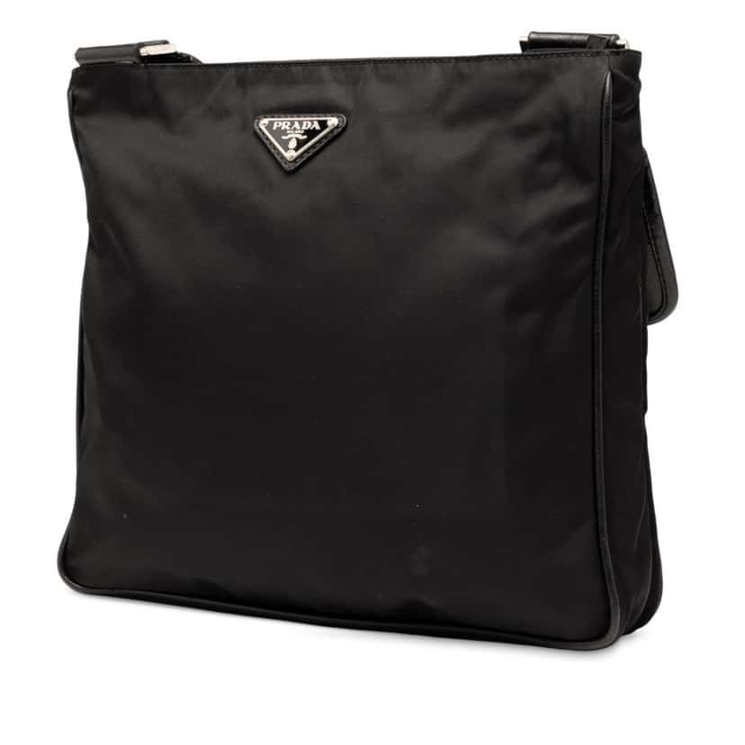 Prada Tessuto Zip Top Crossbody Black Very good condition - Back View