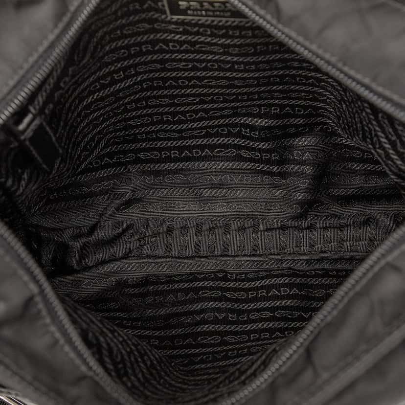 Prada Tessuto Zip Top Crossbody Black Very good condition - Model View