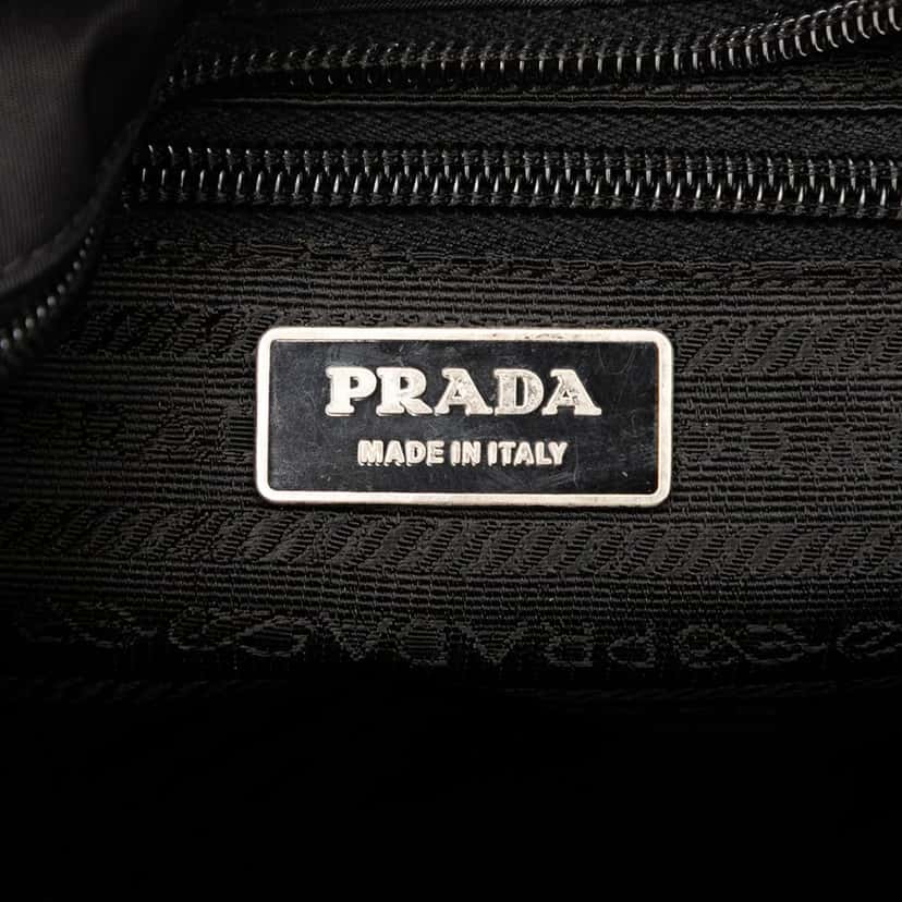 Prada Tessuto Zip Top Crossbody Black Very good condition - Box View