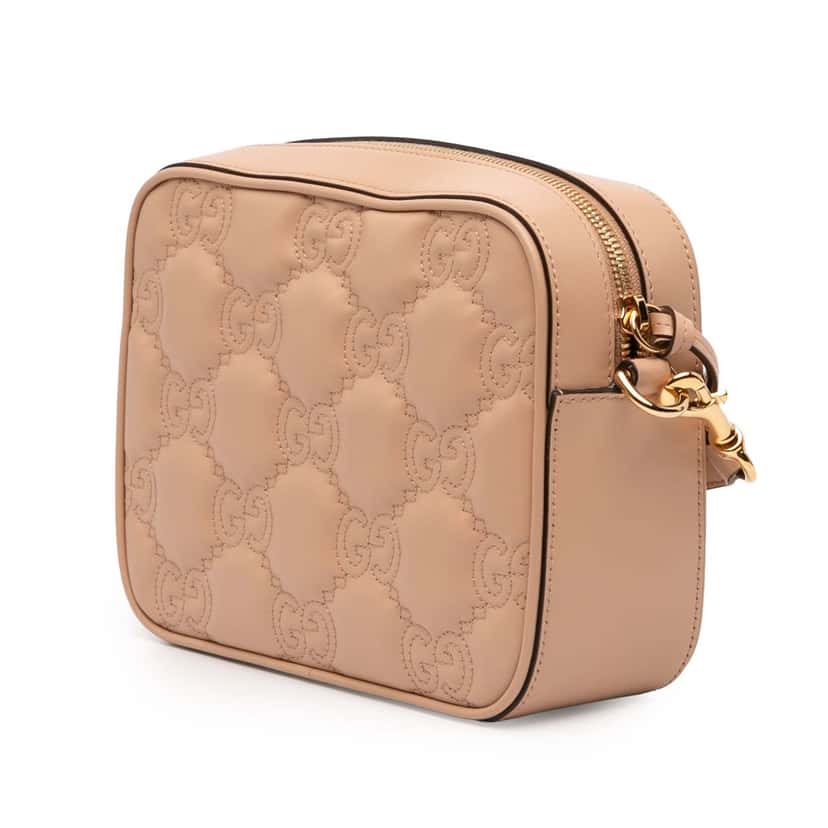 Gucci Small GG Matelasse Leather Crossbody Beige Leather Very good condition - Back View