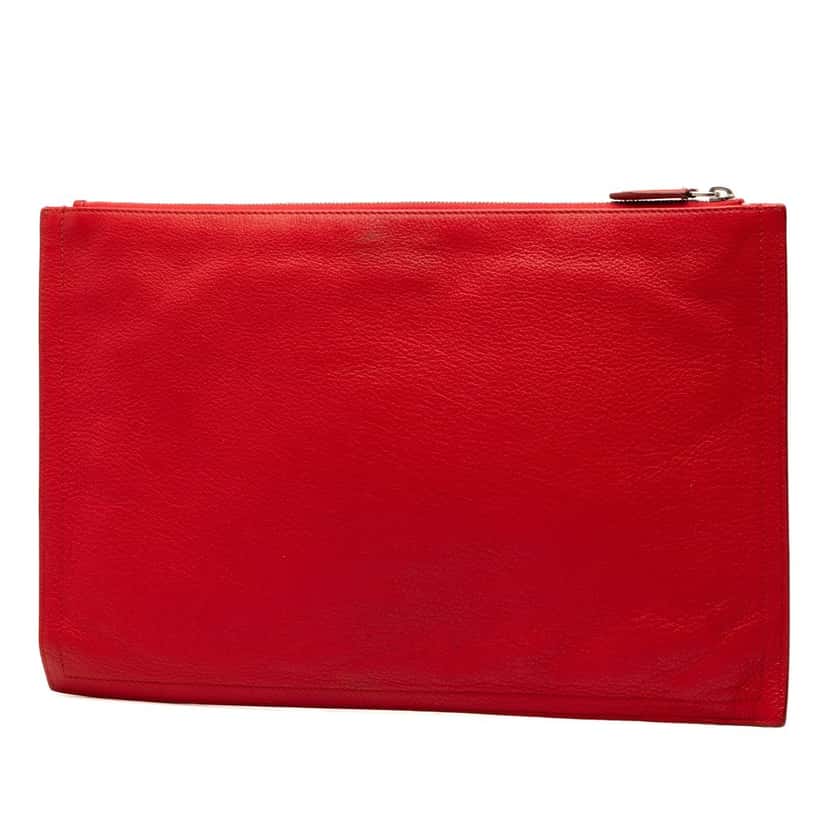 Givenchy Medium Antigona Leather Clutch Red Leather Very good condition - Back View