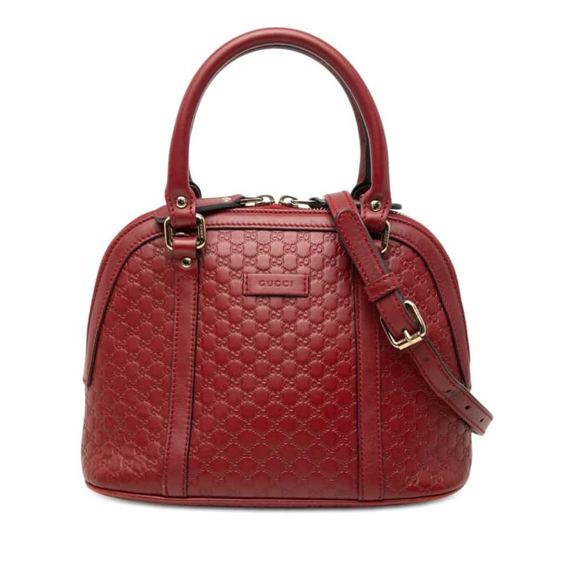 Gucci Mini Microguccissima Dome Satchel Red Leather Very good condition - Front View