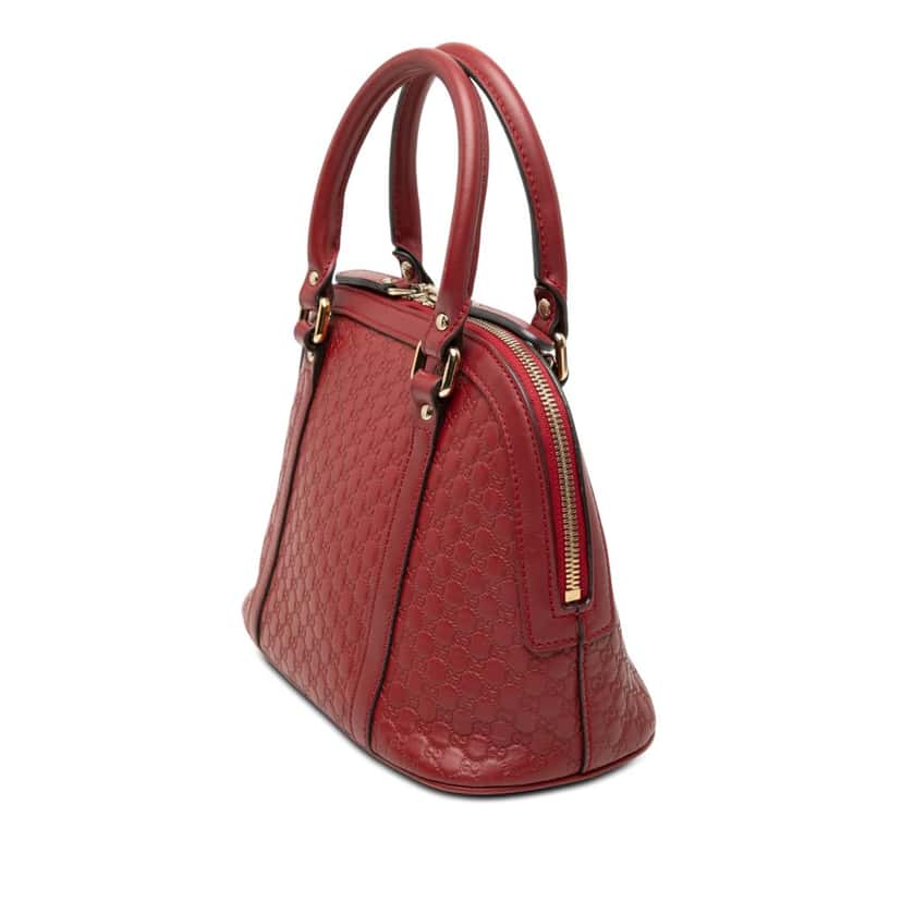 Gucci Mini Microguccissima Dome Satchel Red Leather Very good condition - Back View
