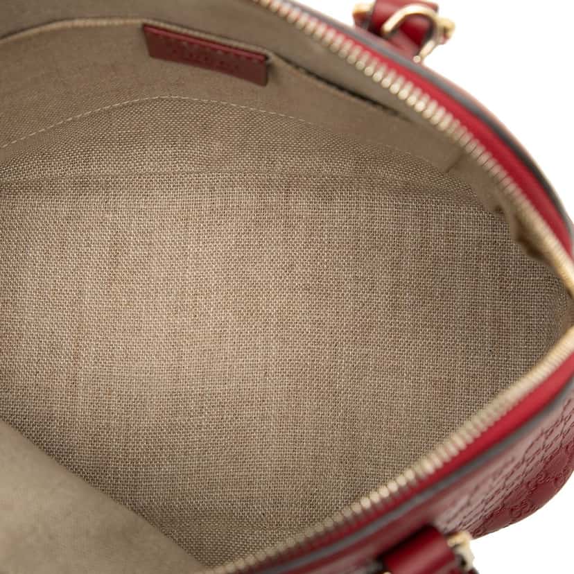 Gucci Mini Microguccissima Dome Satchel Red Leather Very good condition - Model View