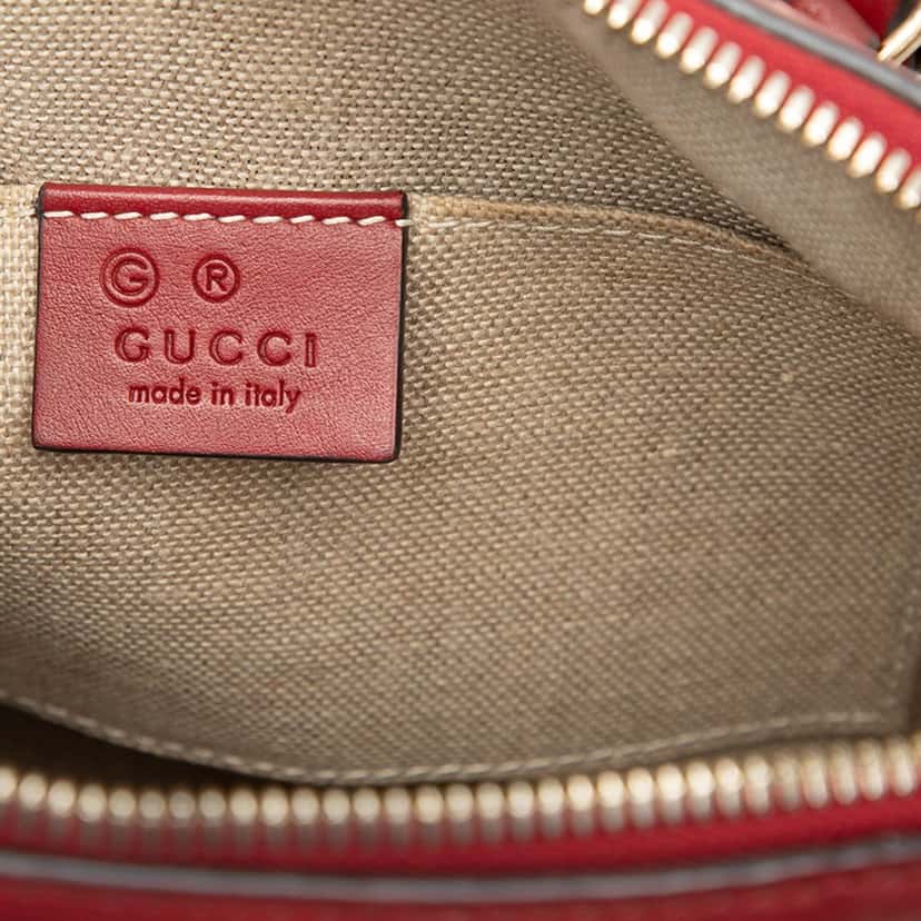 Gucci Mini Microguccissima Dome Satchel Red Leather Very good condition - Box View