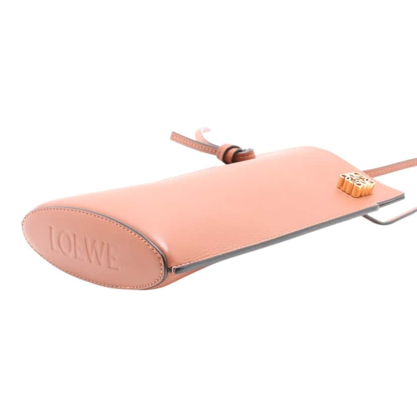 LOEWE Calfskin Dice Pocket Crossbody Brown Leather Very good condition - Model View