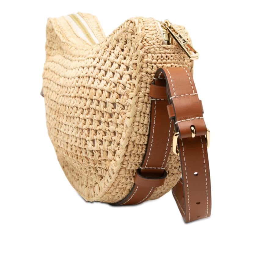 Louis Vuitton Raffia By the Pool Croissant MM Beige Very good condition - Back View
