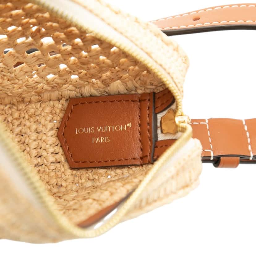 Louis Vuitton Raffia By the Pool Croissant MM Beige Very good condition - Box View