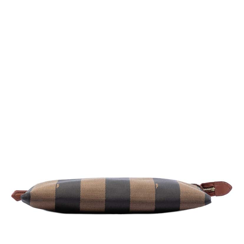 Fendi Pequin Canvas Clutch Brown Very good condition - Inside View