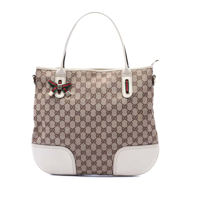 Gucci GG Canvas Princy Satchel Beige Very good condition - Front View