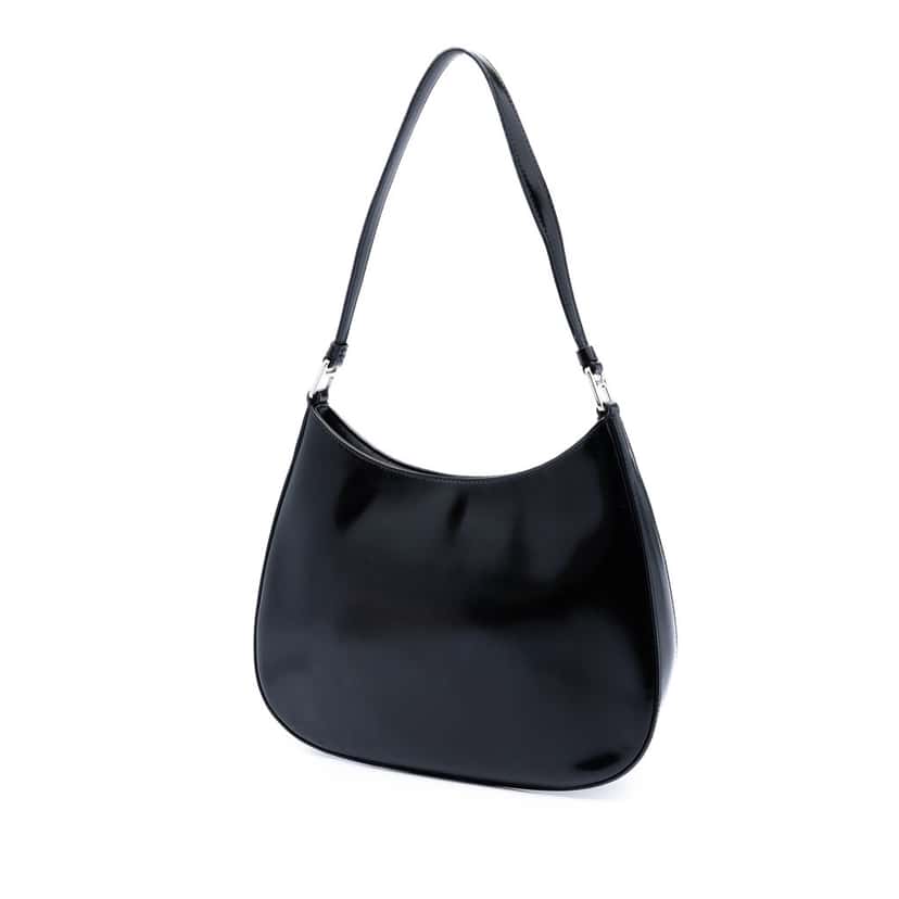 Prada Spazzolato Leather Cleo Shoulder Bag Black Leather Very good condition - Back View