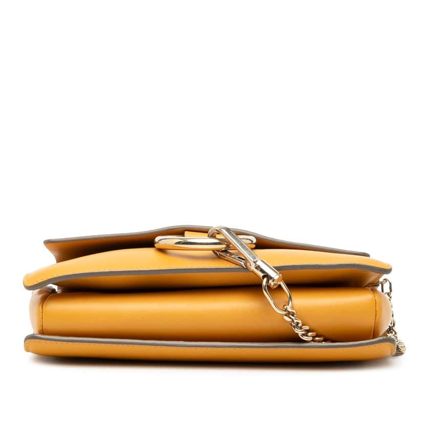 Chloé Small Suede and Calfskin Faye Crossbody Yellow Leather Very good condition - Inside View