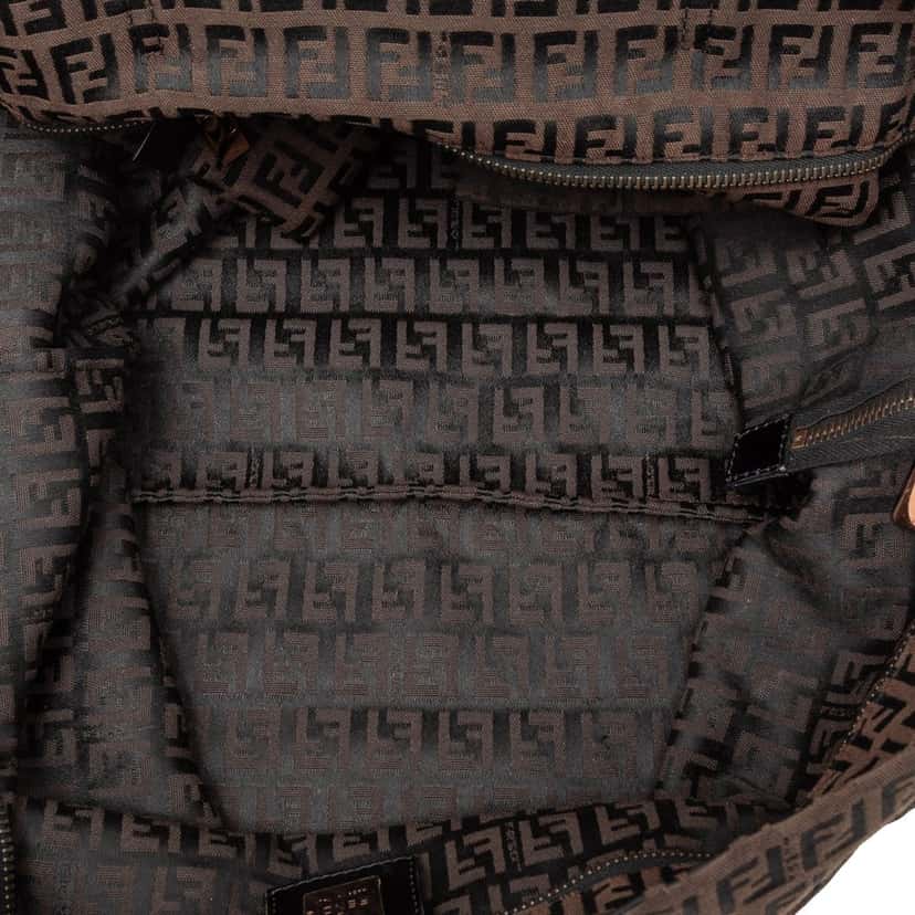 Fendi Zucchino Canvas Tote Brown Very good condition - Model View